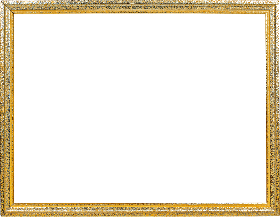 Golden Ornate Frame on White